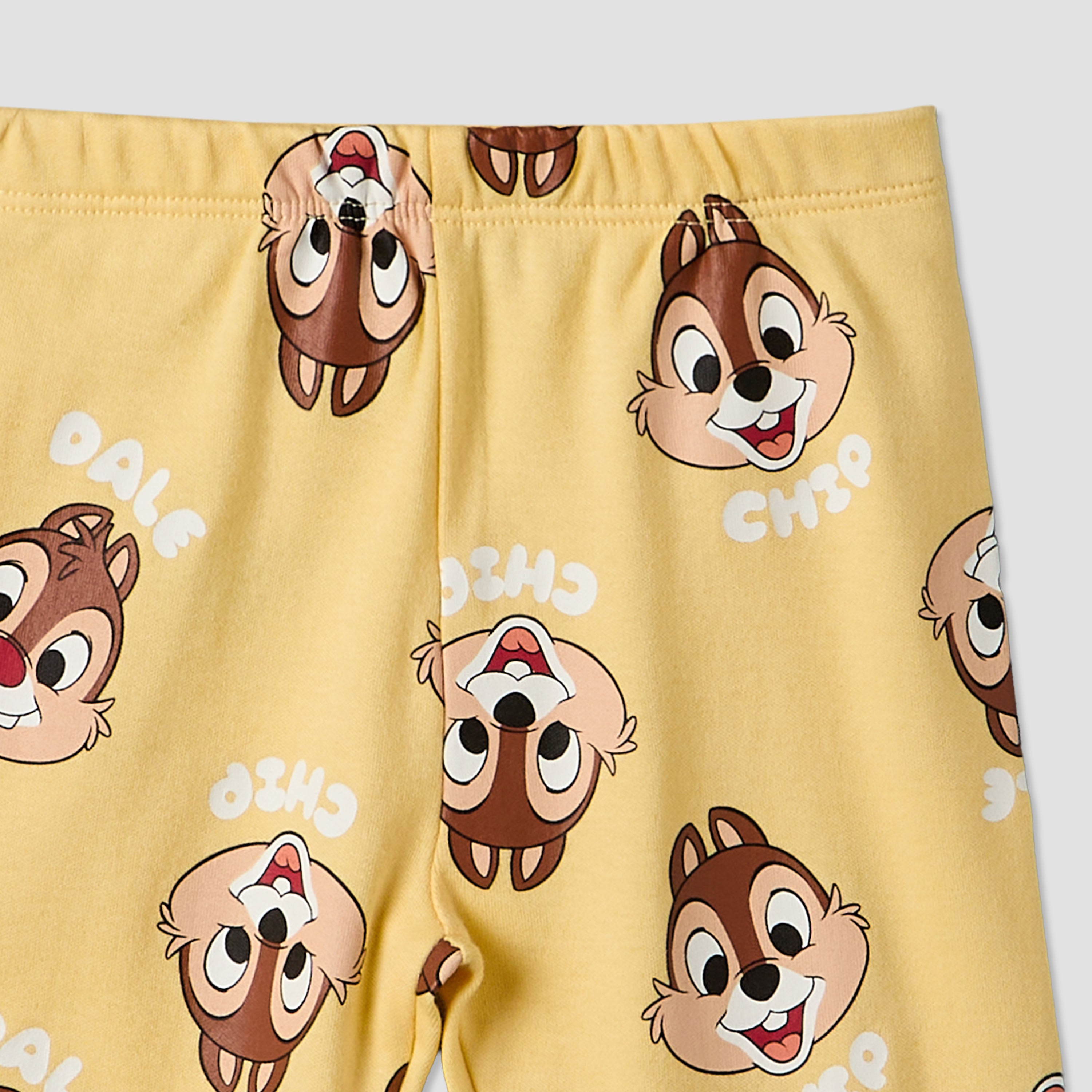 Disney Cotton Round Neck Long Sleeves Pyjama Set with Chip &
