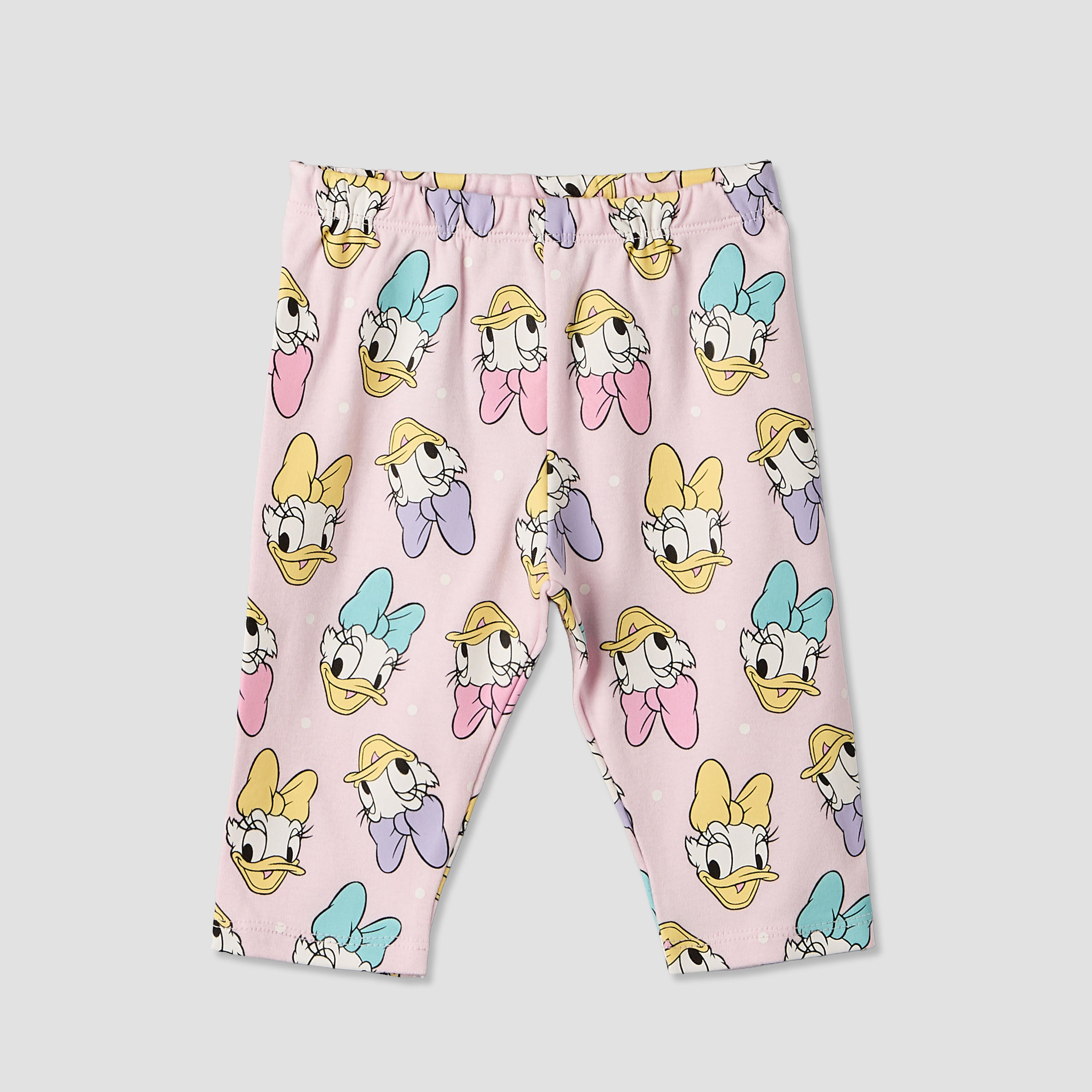 Disney Cotton Round Neck Long Sleeves Pyjama Set with Daisy Duck Print