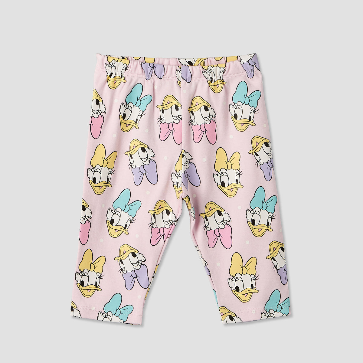 Disney Cotton Round Neck Long Sleeves Pyjama Set with Daisy Duck Print