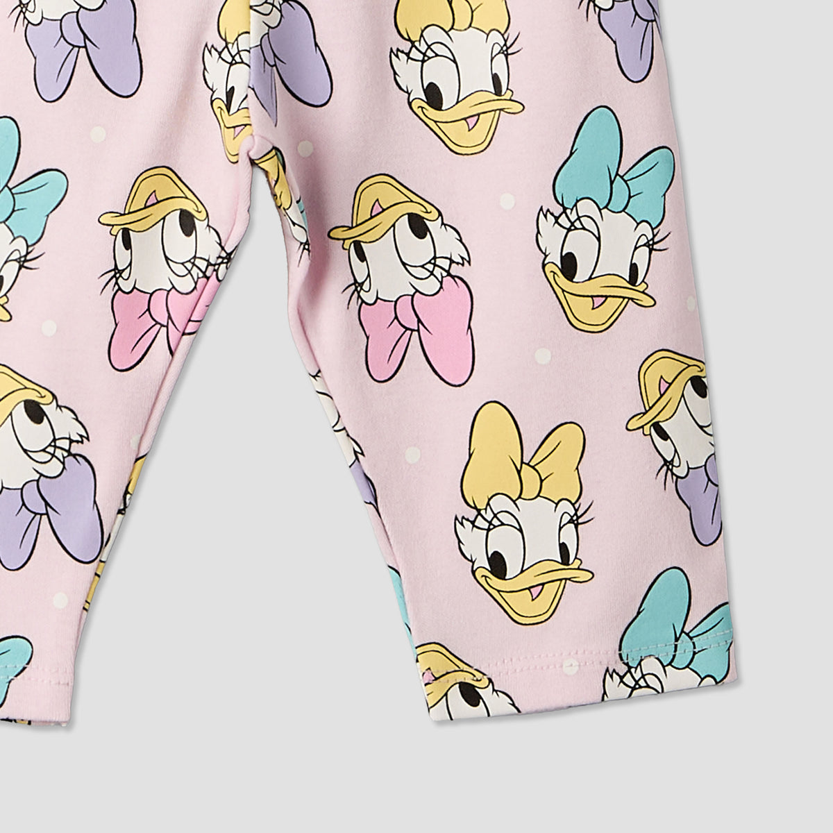 Disney Cotton Round Neck Long Sleeves Pyjama Set with Daisy Duck Print