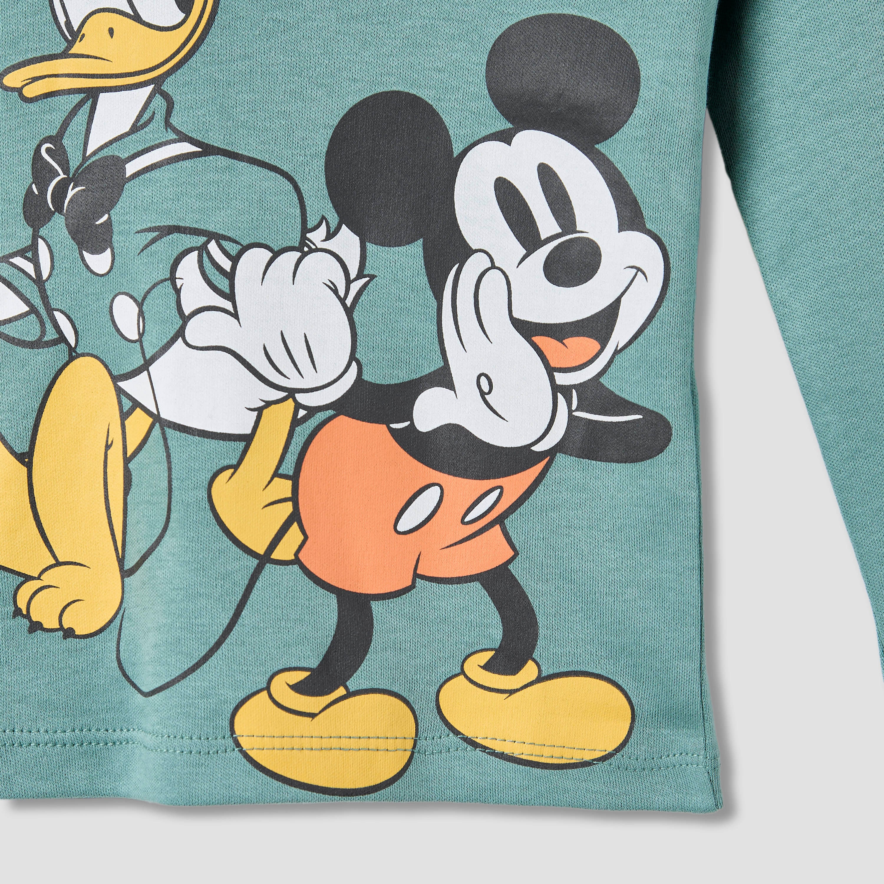 Disney Pyjama Set with Mickey Mouse and Friends Print - Cotton - Long Sleeves - Round Neck