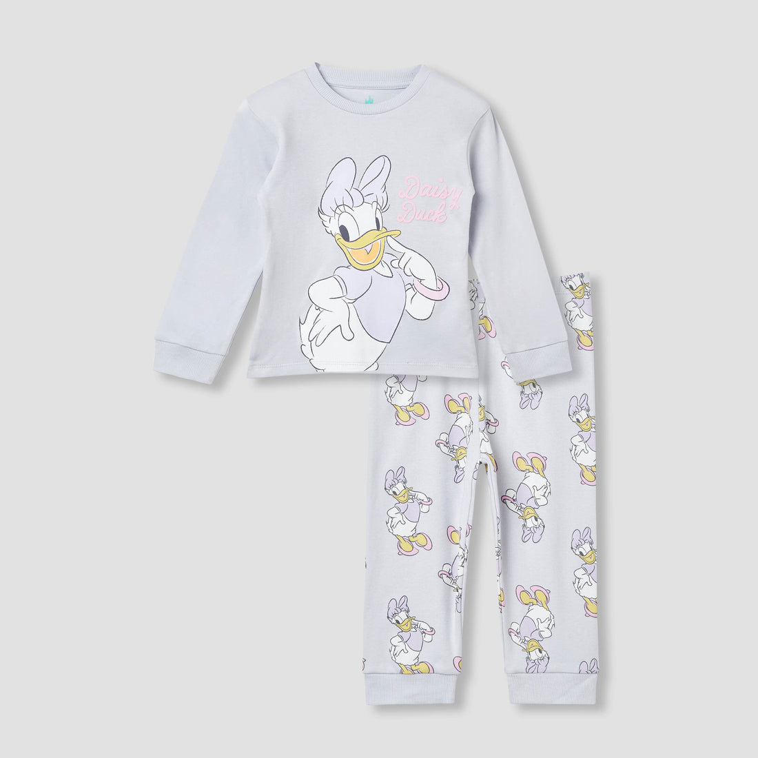 Disney Pyjama Set with Daisy Duck Print - Cotton - Long Sleeves - Crew Neck - Purple / 18-24 mths