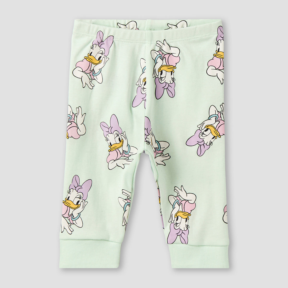 Disney Cotton Round Neck Long Sleeves Pyjama Set with Daisy Duck Print