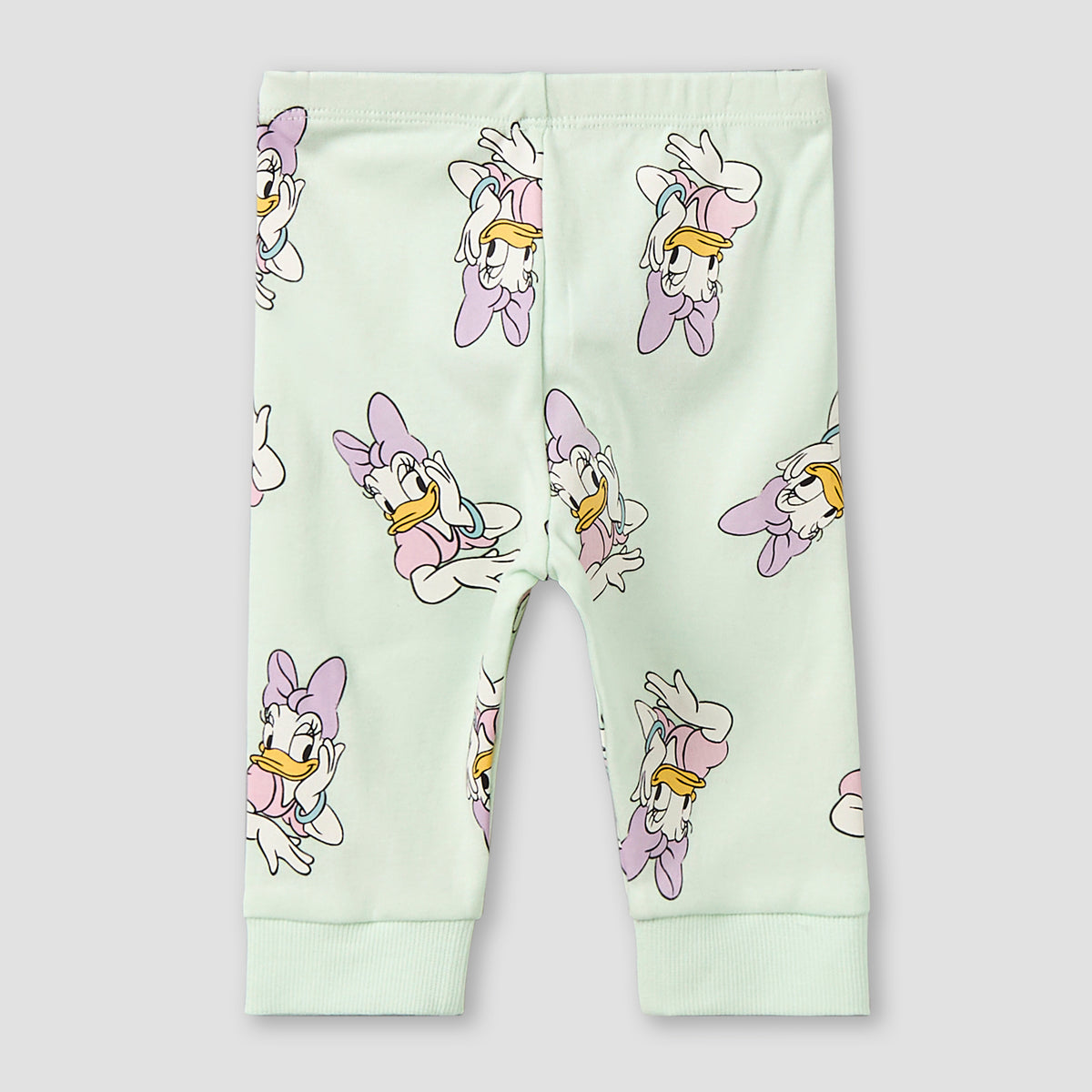 Disney Cotton Round Neck Long Sleeves Pyjama Set with Daisy Duck Print