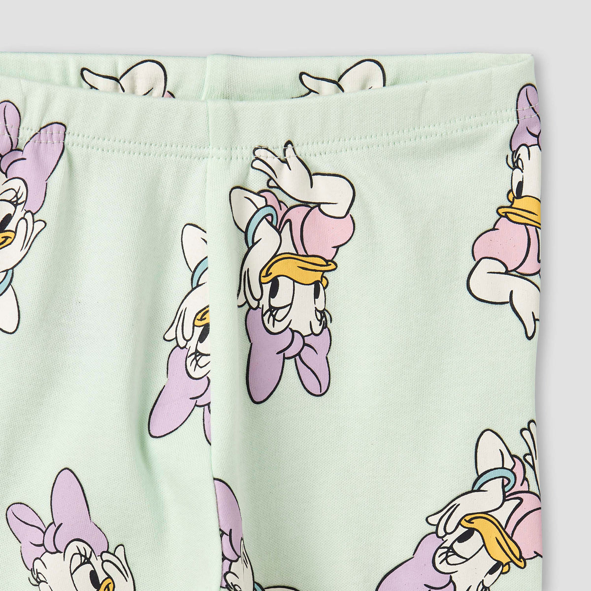Disney Cotton Round Neck Long Sleeves Pyjama Set with Daisy Duck Print
