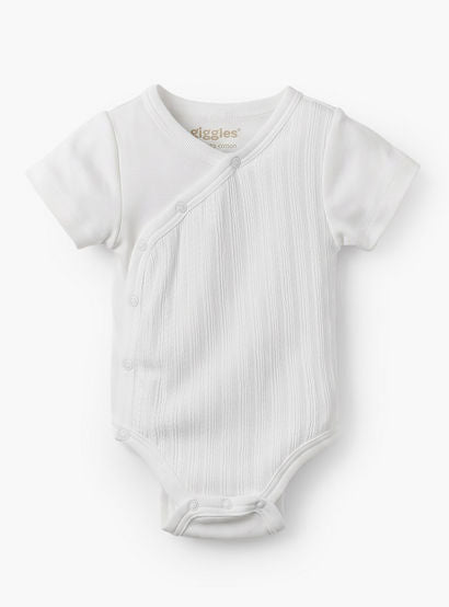 Giggles V-neck Short Sleeves Bodysuit with Snap Button Closure-baby-boys-clothing-bodysuits-image-1