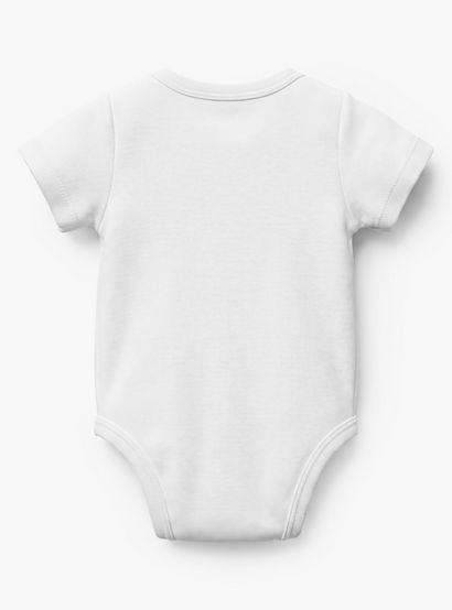 Giggles V-neck Short Sleeves Bodysuit with Snap Button Closure-baby-boys-clothing-bodysuits-image-2