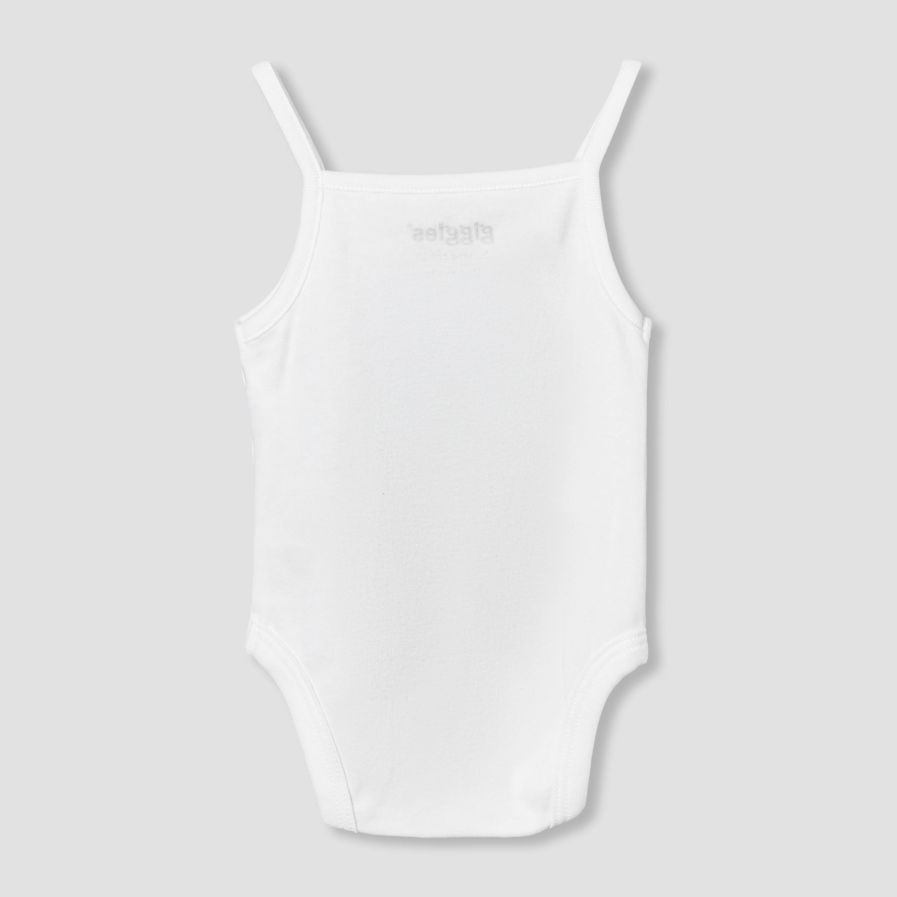 Giggles Square Neck Strappy Bodysuit with Floral Embroidery