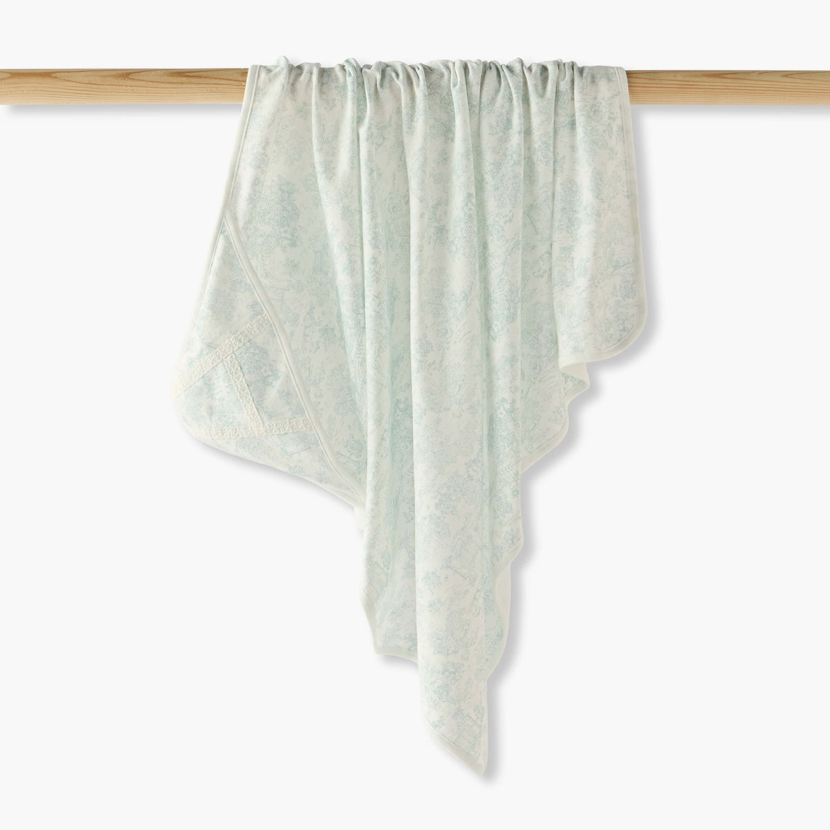 Giggles Receiving Blanket with Lace