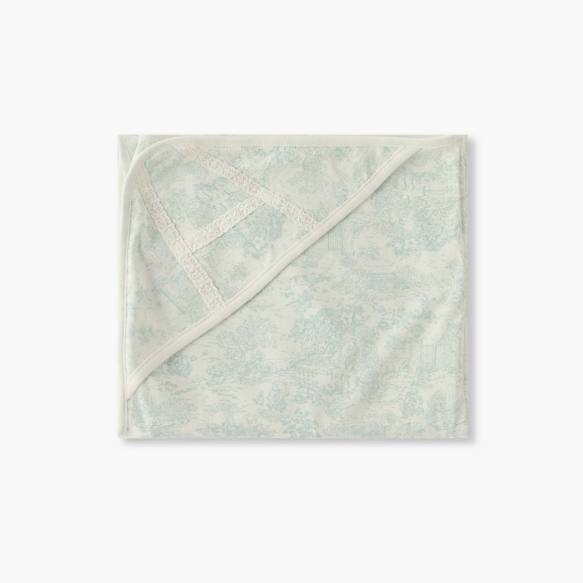 Giggles Receiving Blanket with Lace