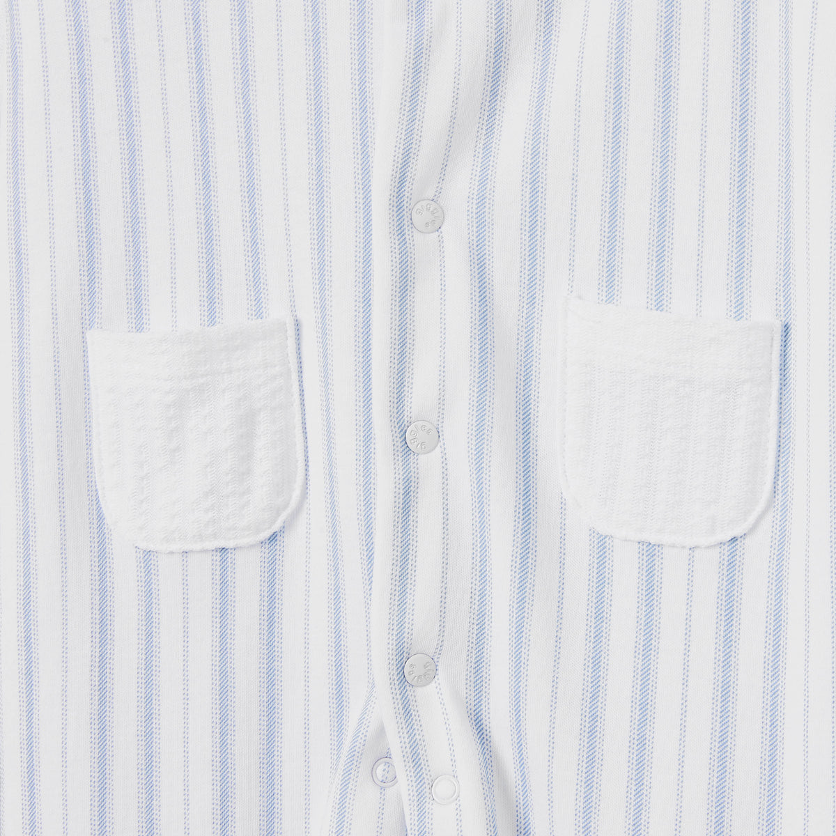 Giggles Cotton Sailor Collar Long Sleeves Sleepsuit with Stripes