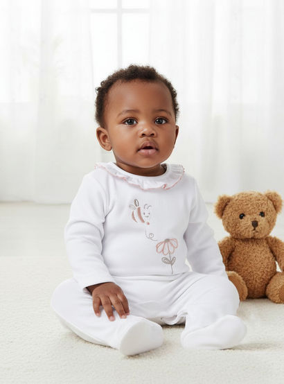 Giggles Embroidered Sleepsuit with Long Sleeves and Button Closure-baby-girls-clothing-nightwear-sleepsuits-image-8
