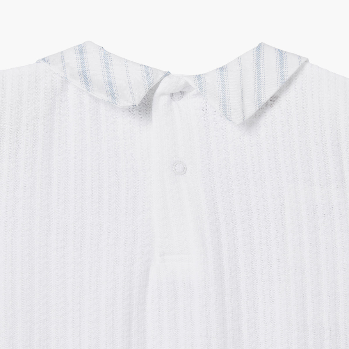 Giggles Sailor Collar Short Sleeves Romper with Bow Detail