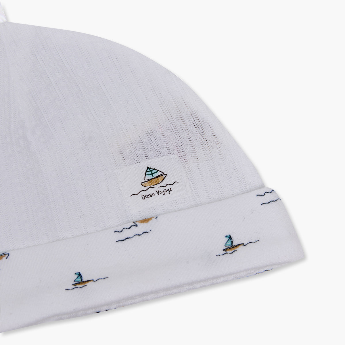 Giggles Cap with Boat Print
