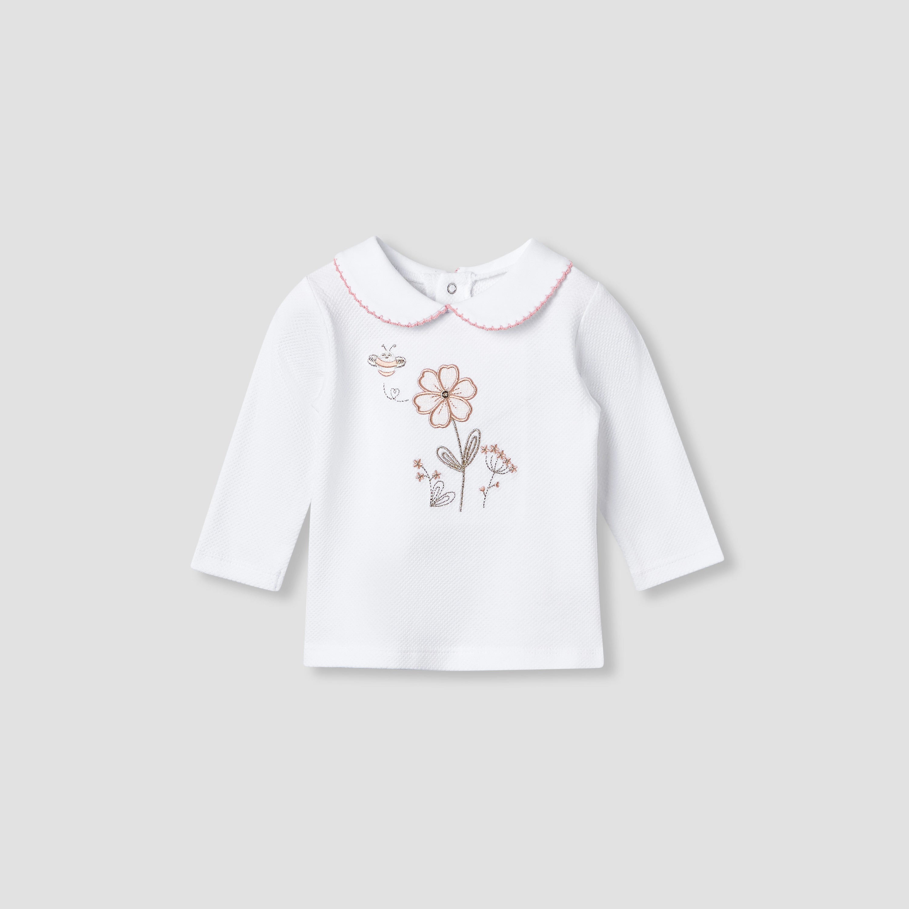 Giggles Embroidered T-shirt and Pyjama Set