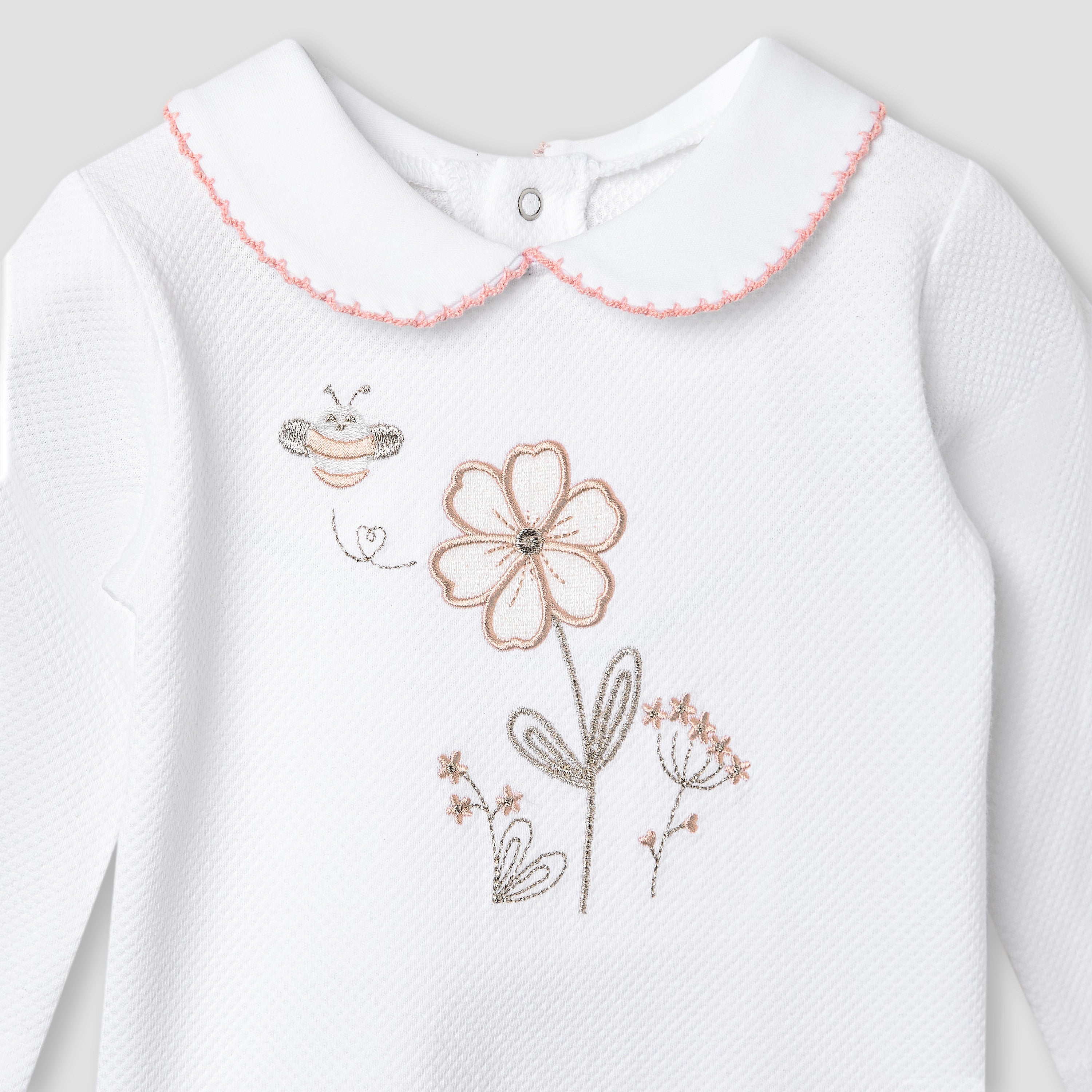 Giggles Embroidered T-shirt and Pyjama Set