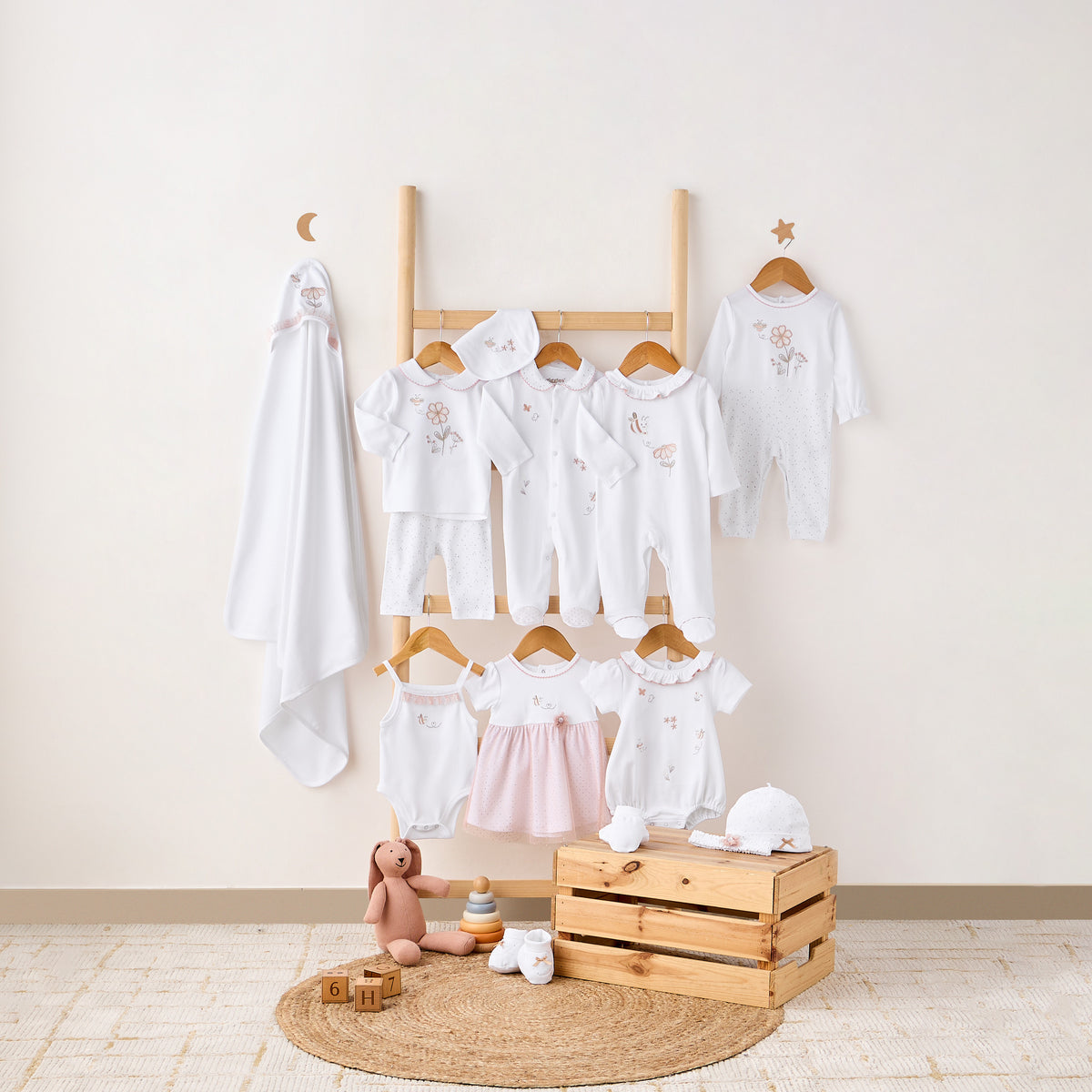 Giggles Embroidered T-shirt and Pyjama Set