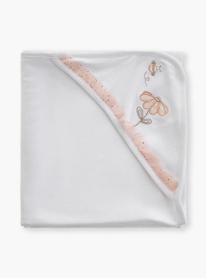 Giggles Floral Embroidered Hooded Receiving Blanket-baby-nursery-blanketsandswaddles-receivingblankets-image-3