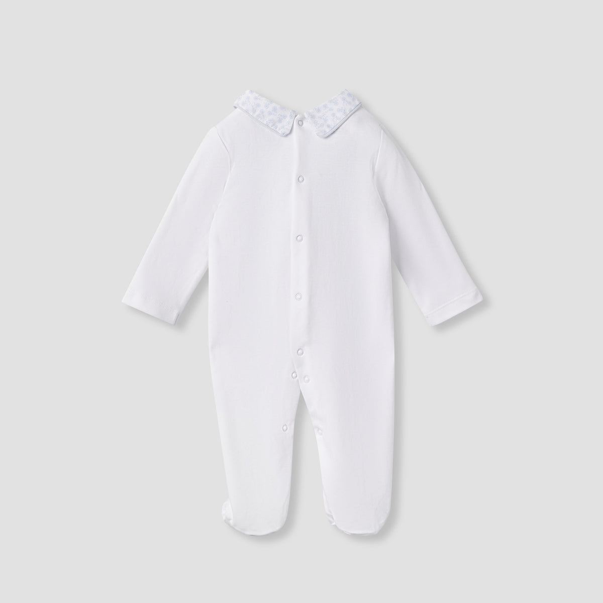 Giggles Printed Sleepsuit with Long Sleeves and Button Closure