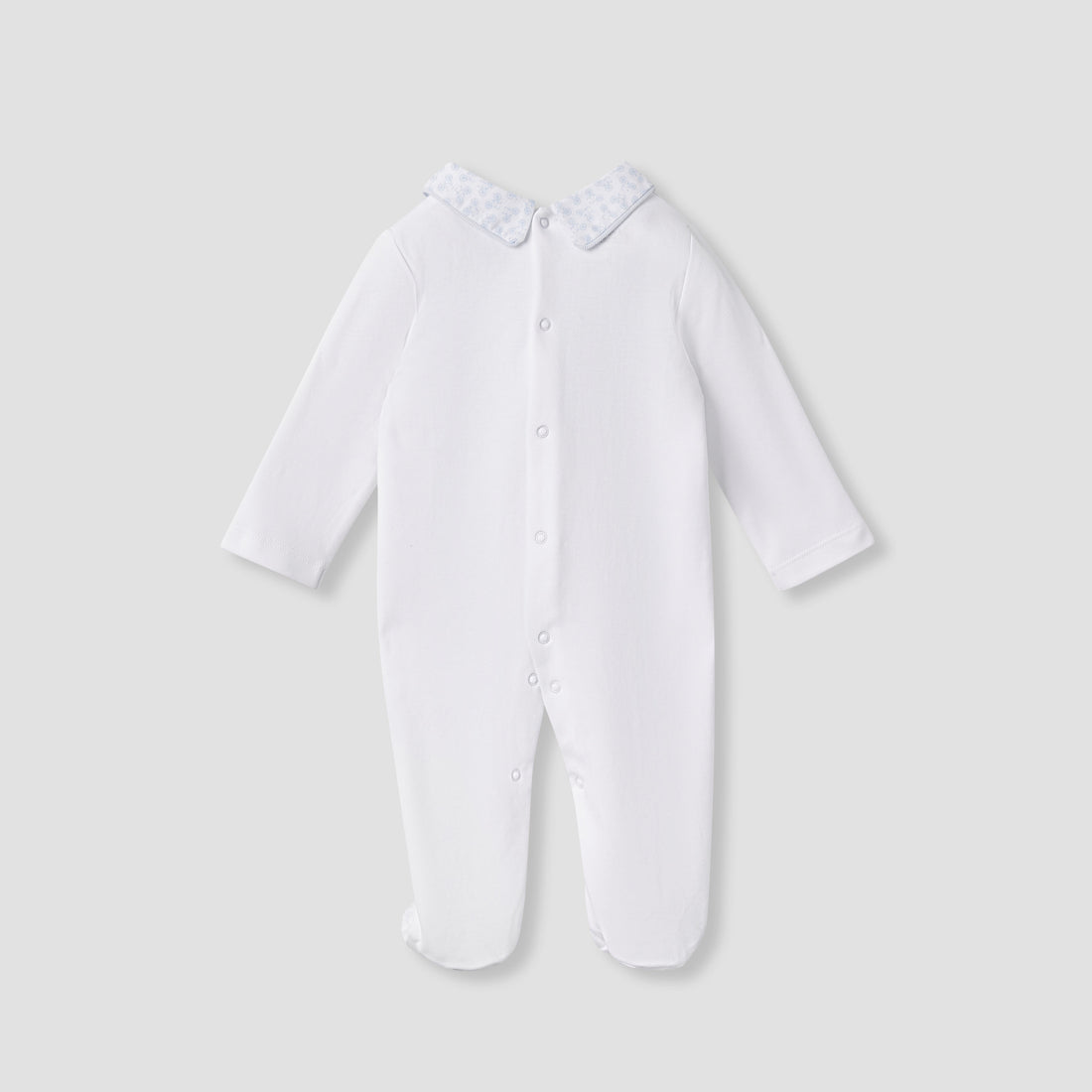 Giggles Printed Sleepsuit with Long Sleeves and Button Closure
