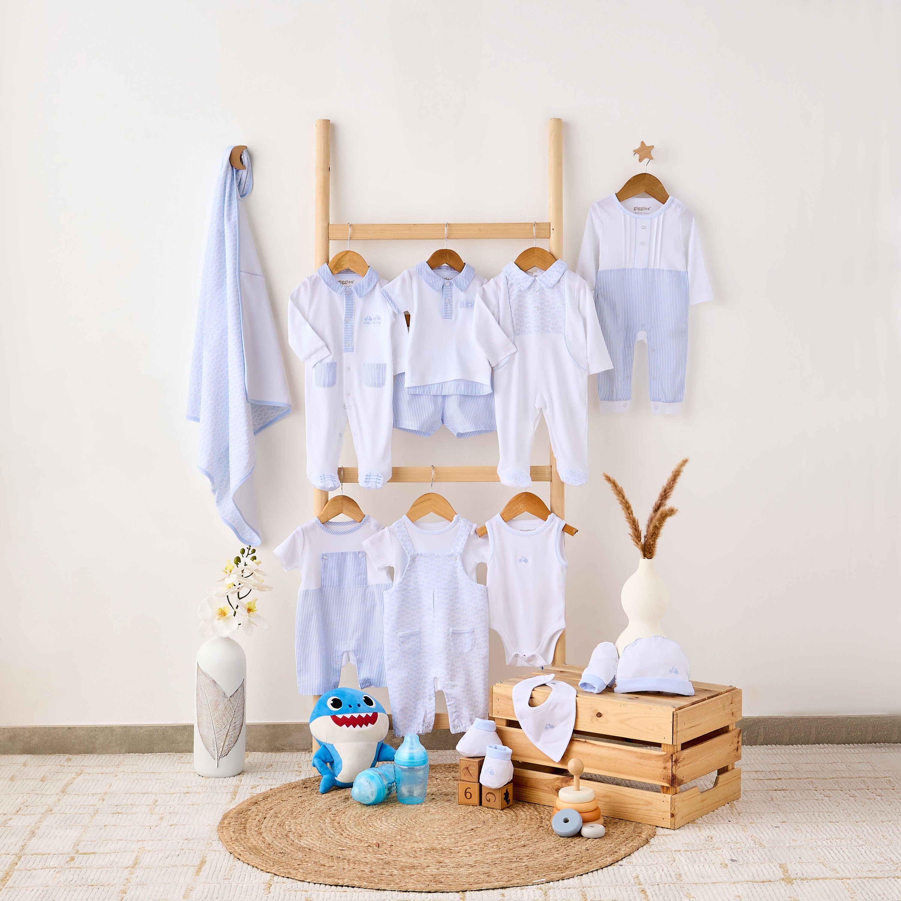 Giggles Striped Romper