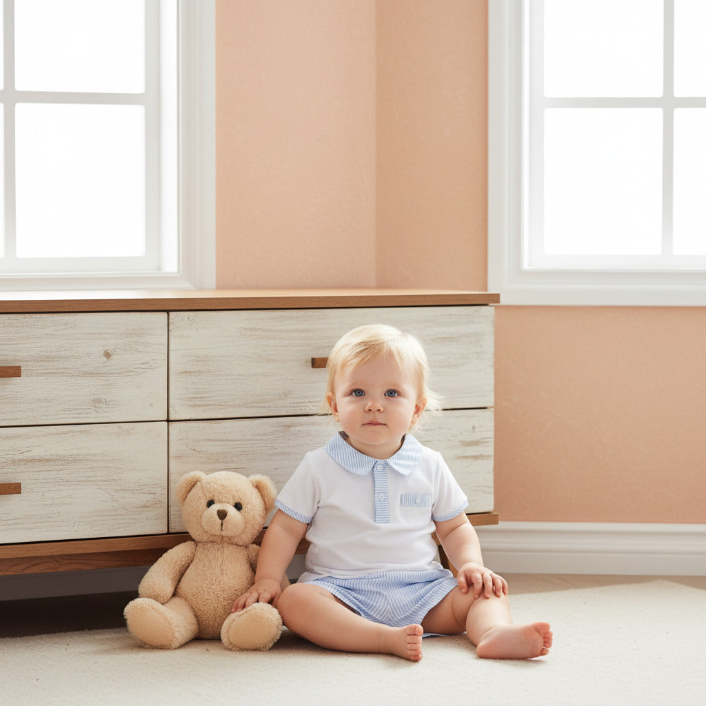 Giggles Striped T-shirt and Shorts Set