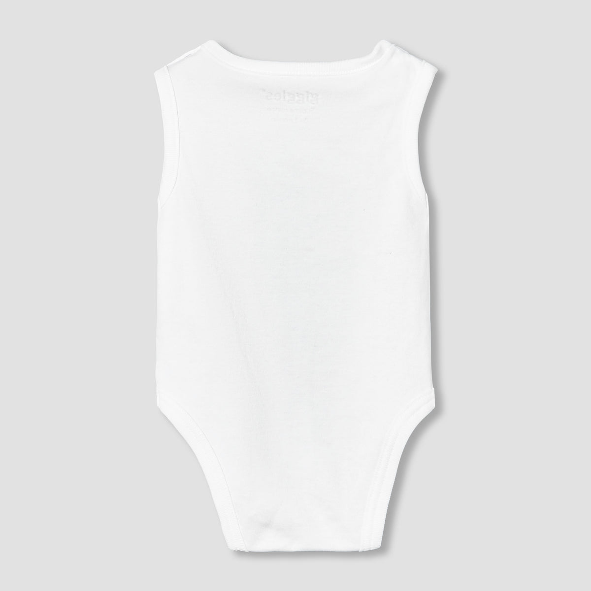 Giggles Round Neck Sleeveless Bodysuit with Snap Button Closure
