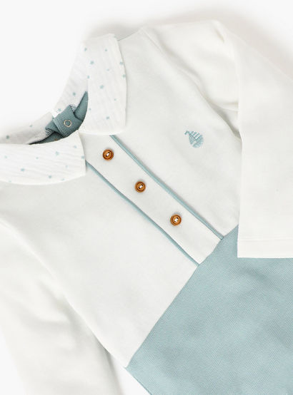 Giggles Colourblock Closed Feet Sleepsuit with Button Closure-baby-boys-clothing-nightwear-sleepsuits-image-3