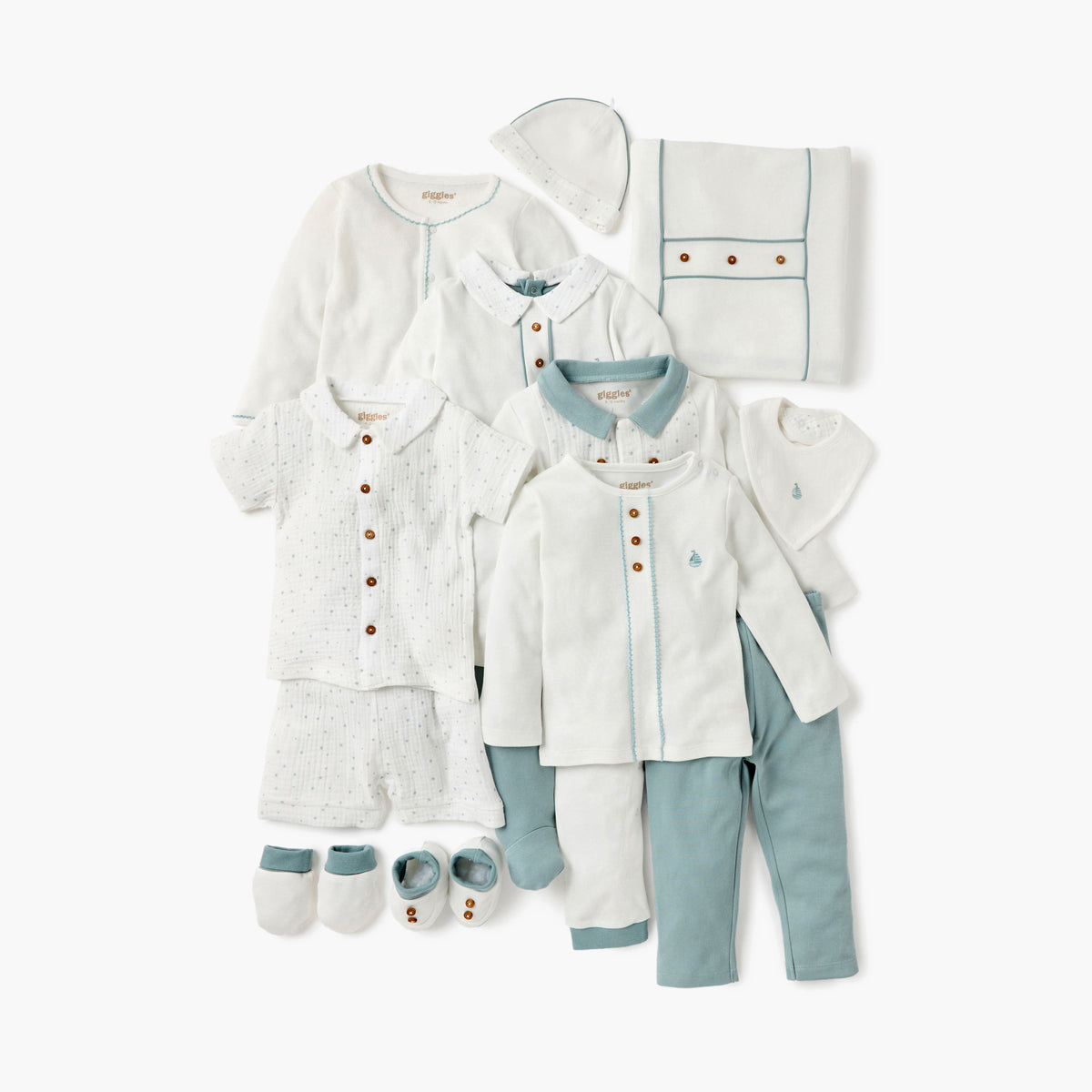 Giggles Colourblock Closed Feet Sleepsuit with Button Closure