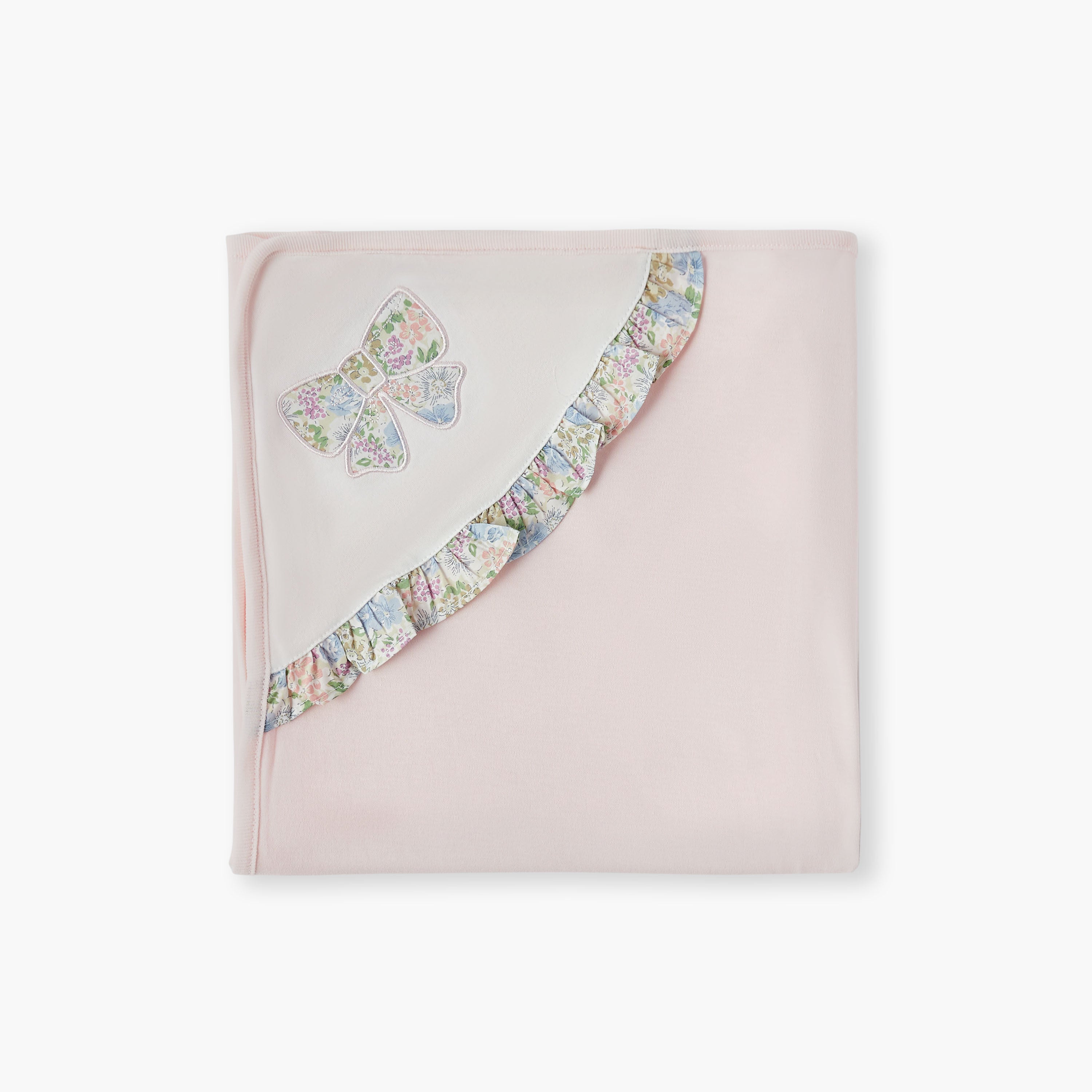 Giggles Bow Applique Receiving Banket - 70x70 cm