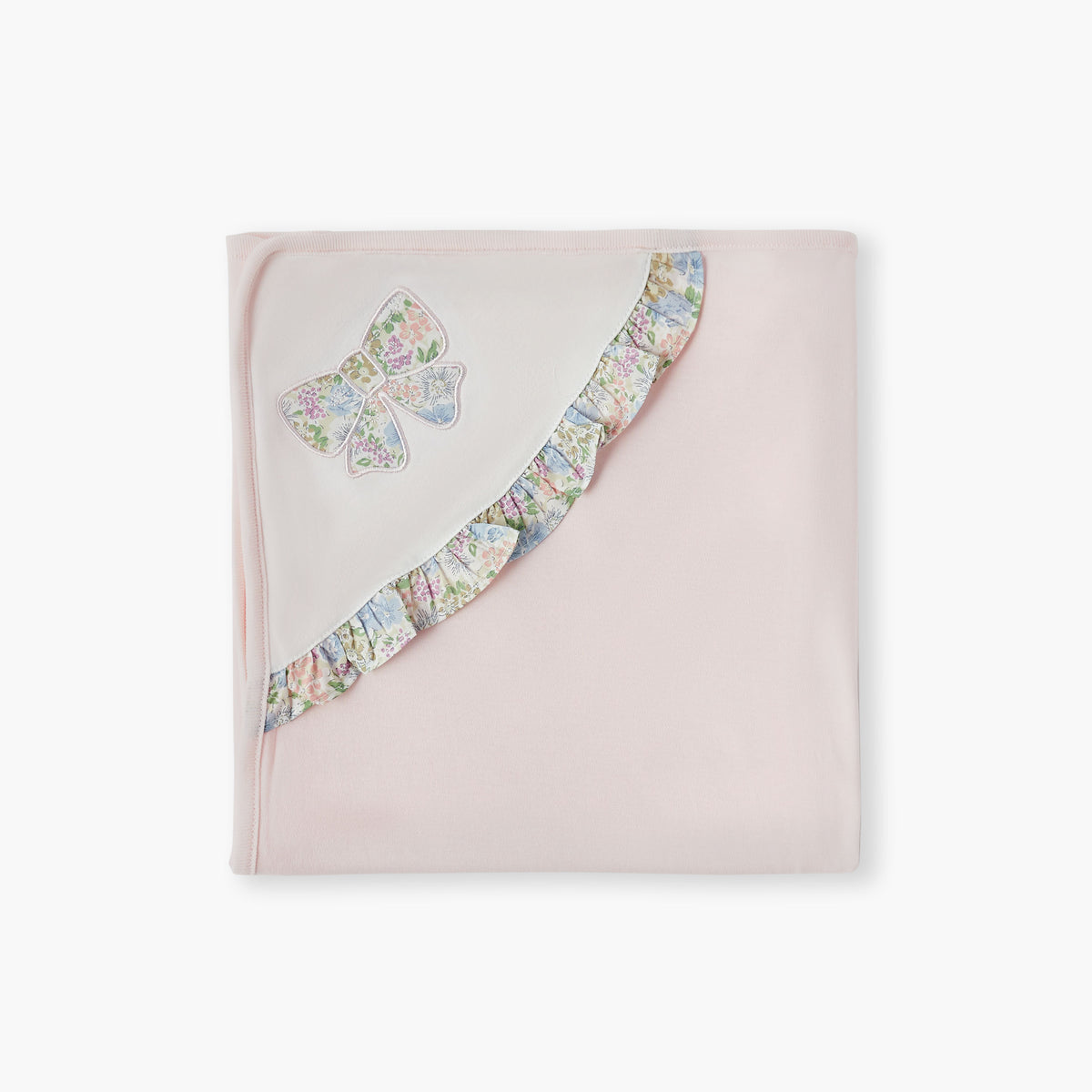 Giggles Bow Applique Receiving Banket - 70x70 cm