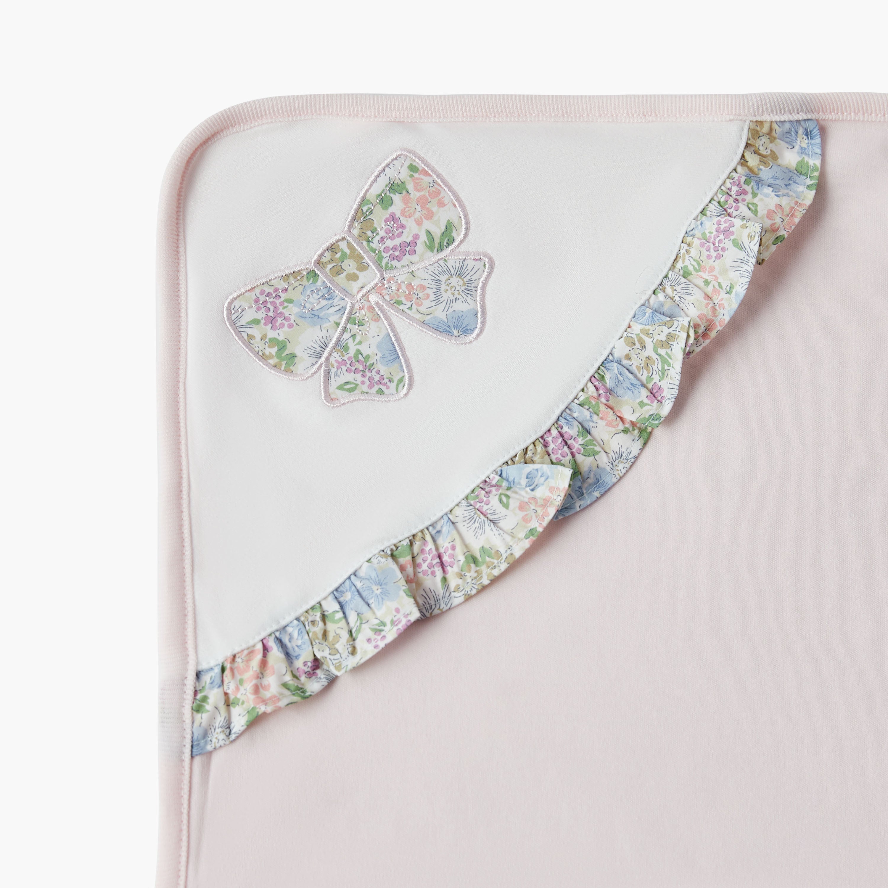 Giggles Bow Applique Receiving Banket - 70x70 cm