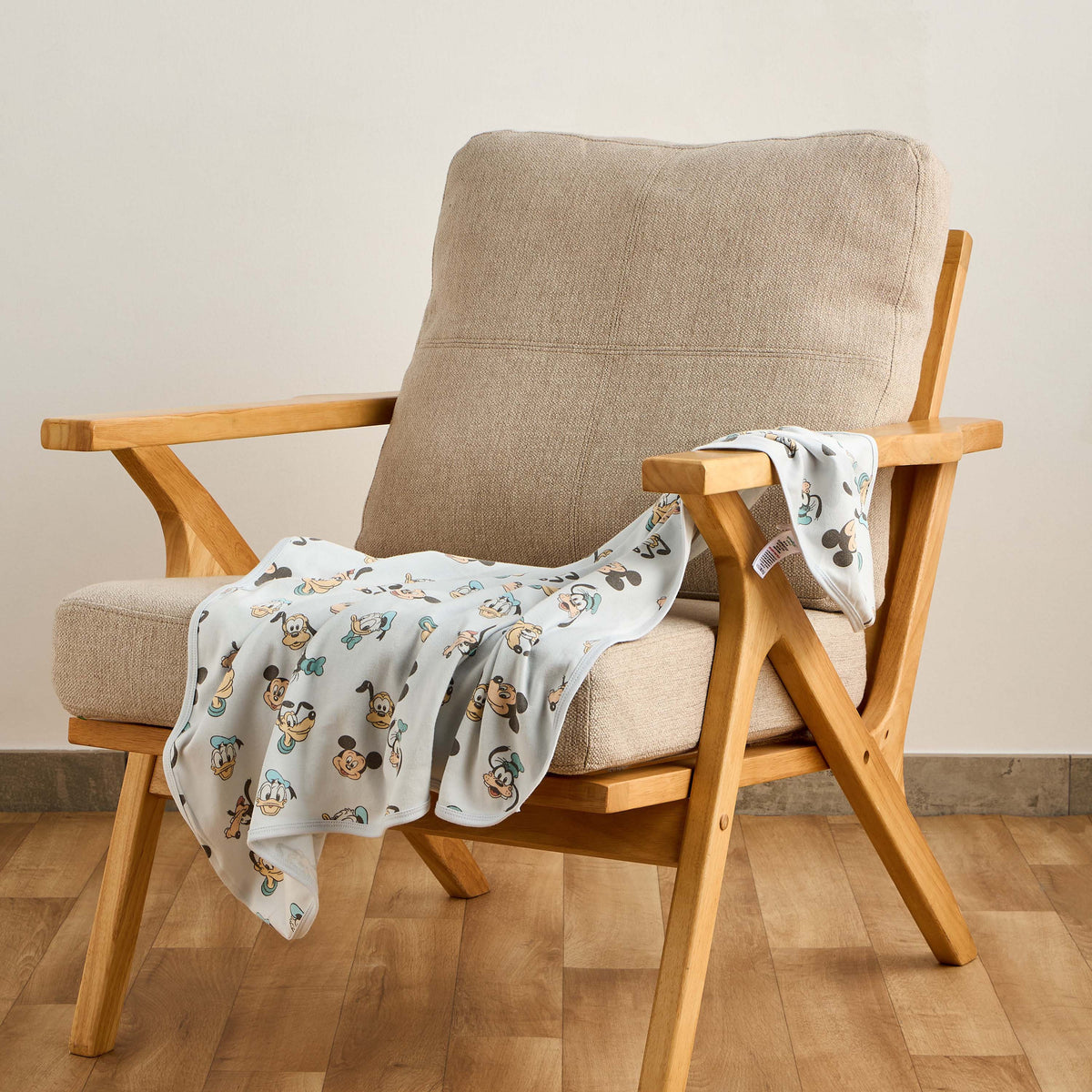 Disney Mickey Mouse Print Receiving Blanket - Set of 2