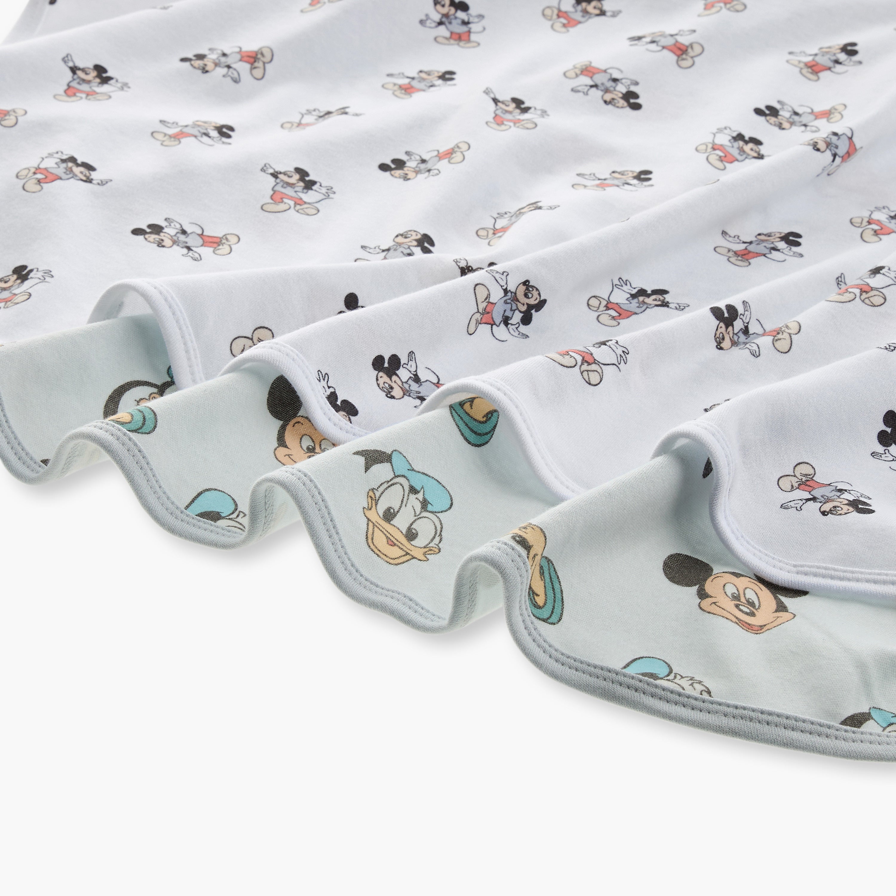 Disney Mickey Mouse Print Receiving Blanket - Set of 2