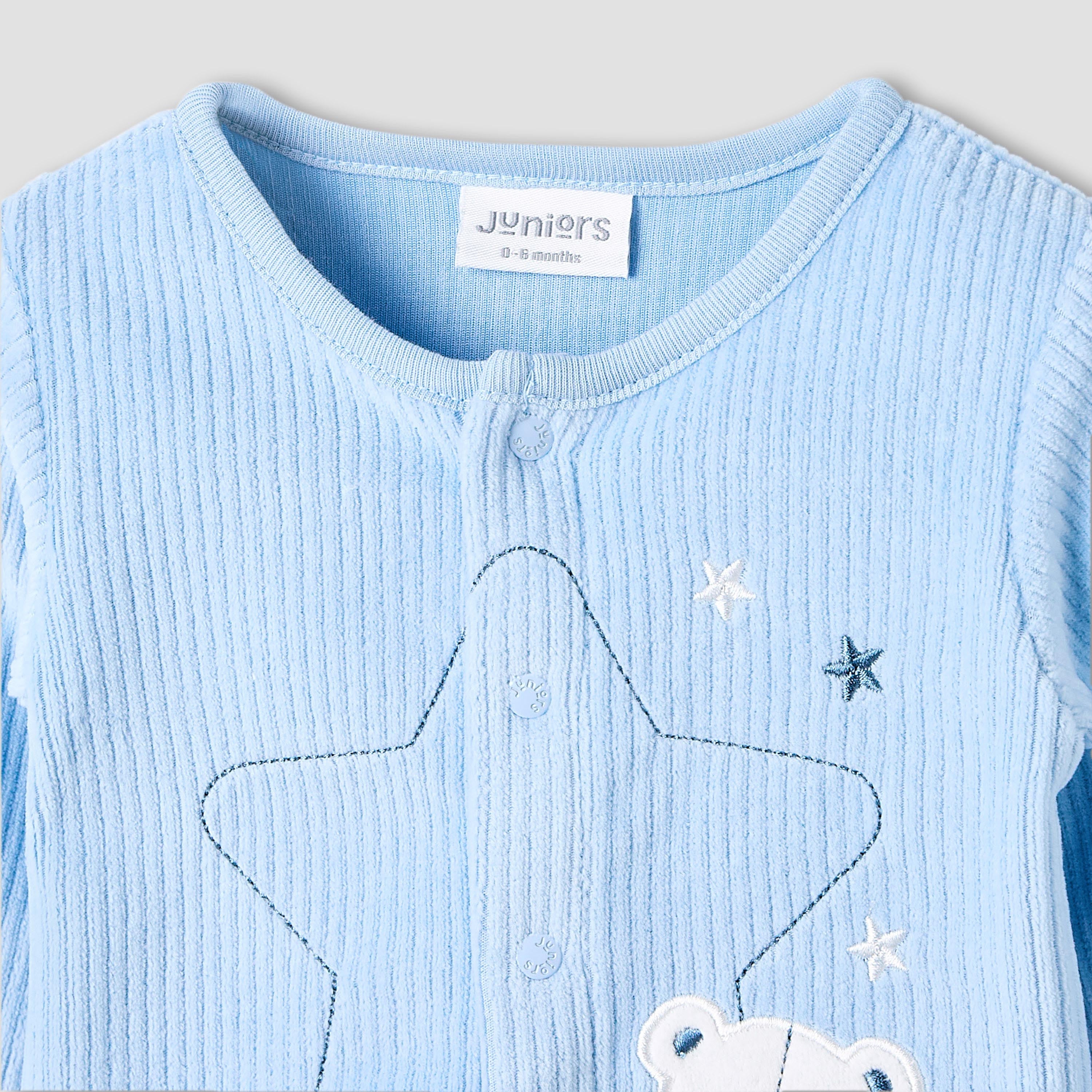 Juniors Pyjama Set with Embroidery - Long Sleeves - Round Neck