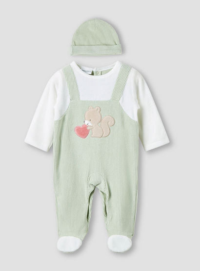 Juniors Sleepsuit with Ribbed Cap - Long Sleeves-baby-girls-clothing-nightwear-sleepsuits-image-1