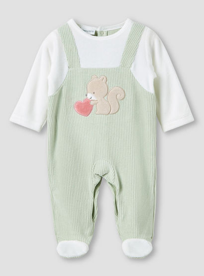 Juniors Sleepsuit with Ribbed Cap - Long Sleeves-baby-girls-clothing-nightwear-sleepsuits-image-2