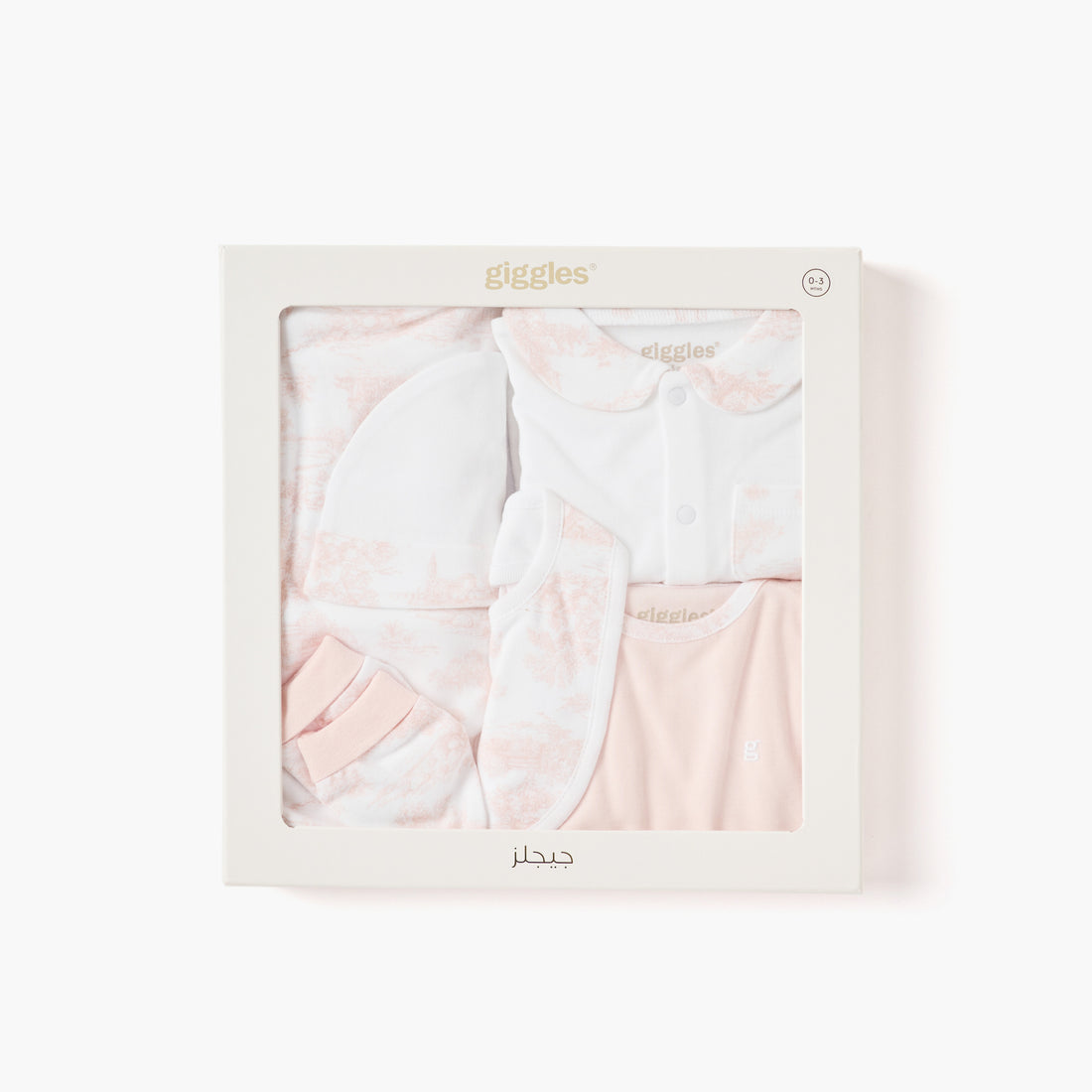 Giggles 6-Piece Assorted Clothing Set - Pink / 0-3 mths