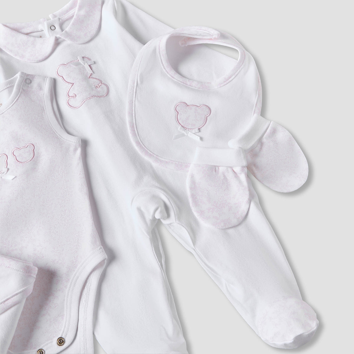 Set of 6 Giggles Clothing Gift Set with Embroidery