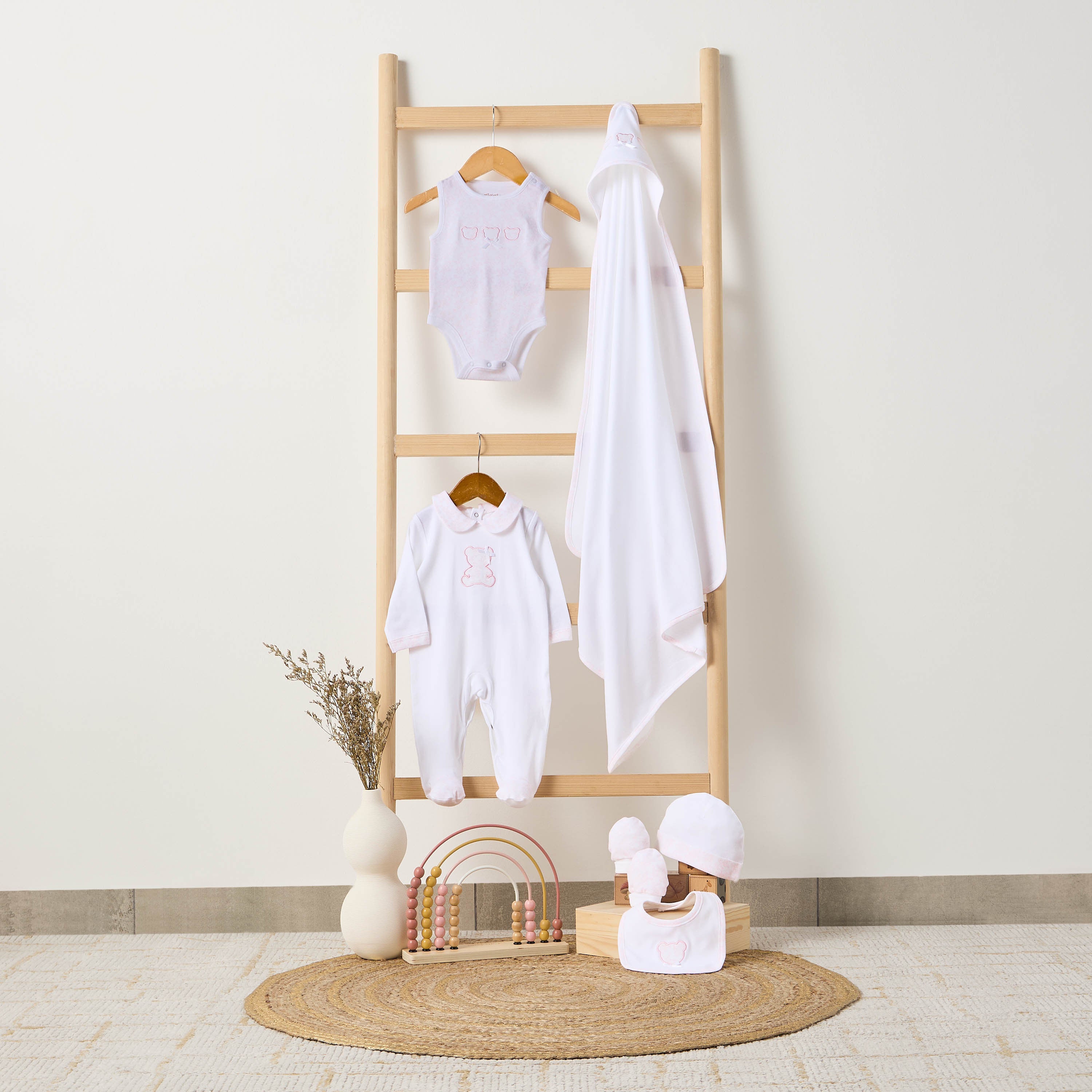 Set of 6 Giggles Clothing Gift Set with Embroidery
