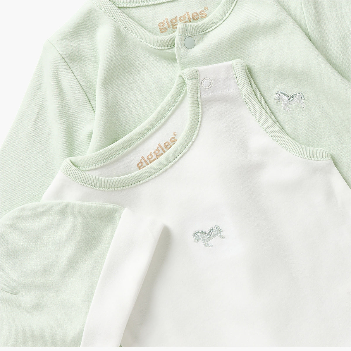 Set of 6 Giggles Clothing Gift Set with Horse Embroidery