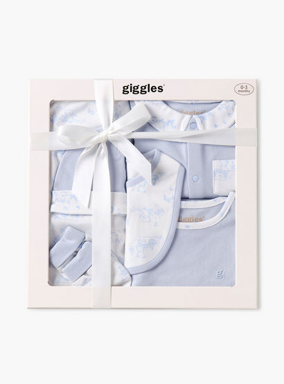 Set of 6 Giggles Clothing Gift Set with Bear Print-baby-boys-clothing-setsandcoords-image-1