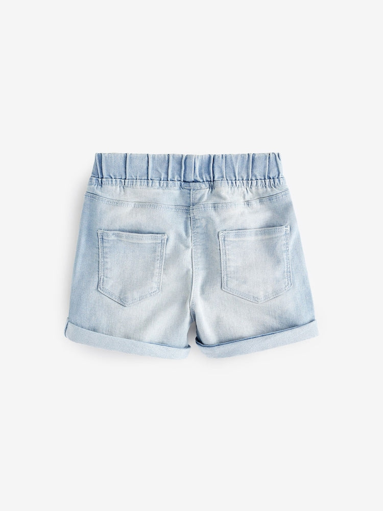 Denim Dark Wash 2 Pack Elasticated Waist Shorts (3mths-10yrs) - Size 3-6 Months (62-68cm)