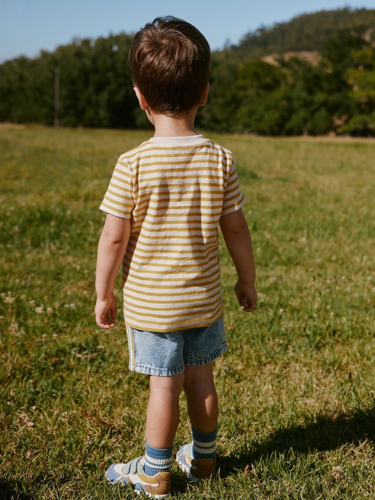 Yellow Stripe Koala Bear Short Sleeve Interactive T-Shirt (3mths-7yrs)