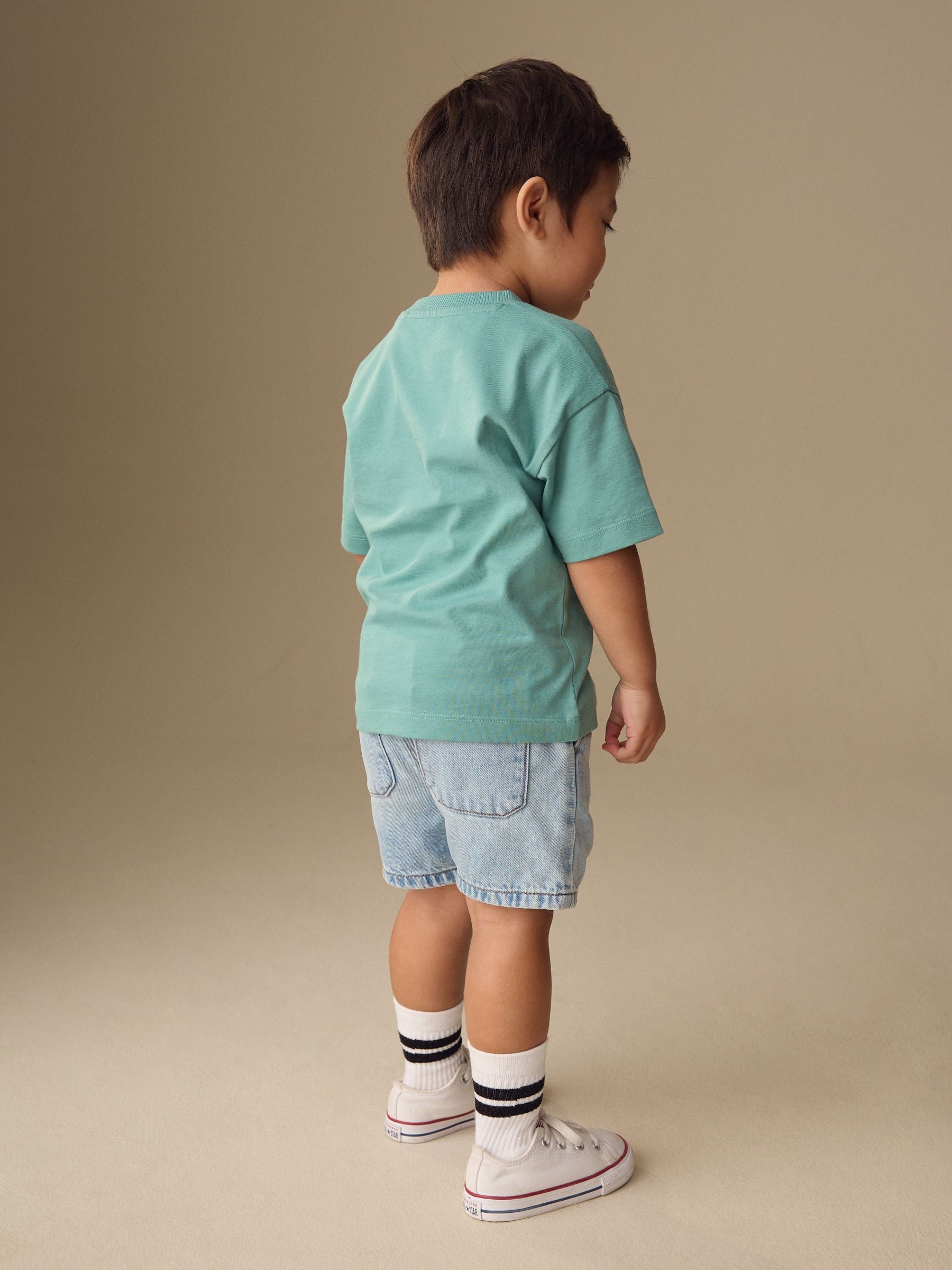 Blue/Green Fruit Stall Short Sleeve Appliqué T-Shirt (3mths-7yrs) - Size 3-6 Months (62-68cm)