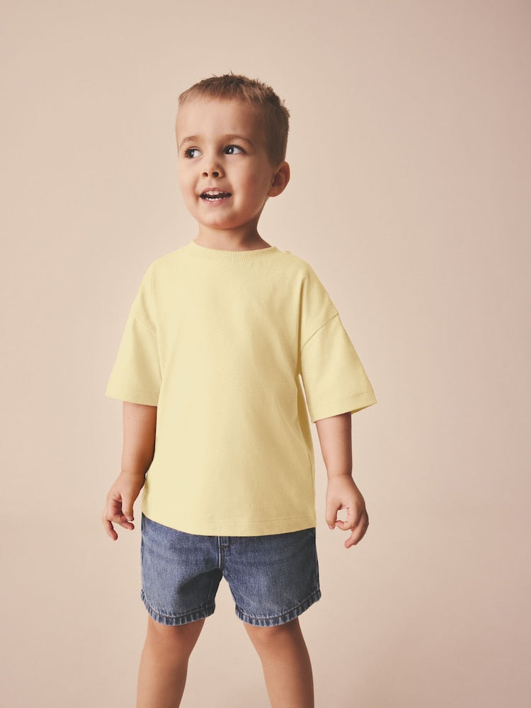 Yellow Short Sleeve Plain T-Shirt (3mths-7yrs) - Size 3-6 Months (62-68cm) - Yellow