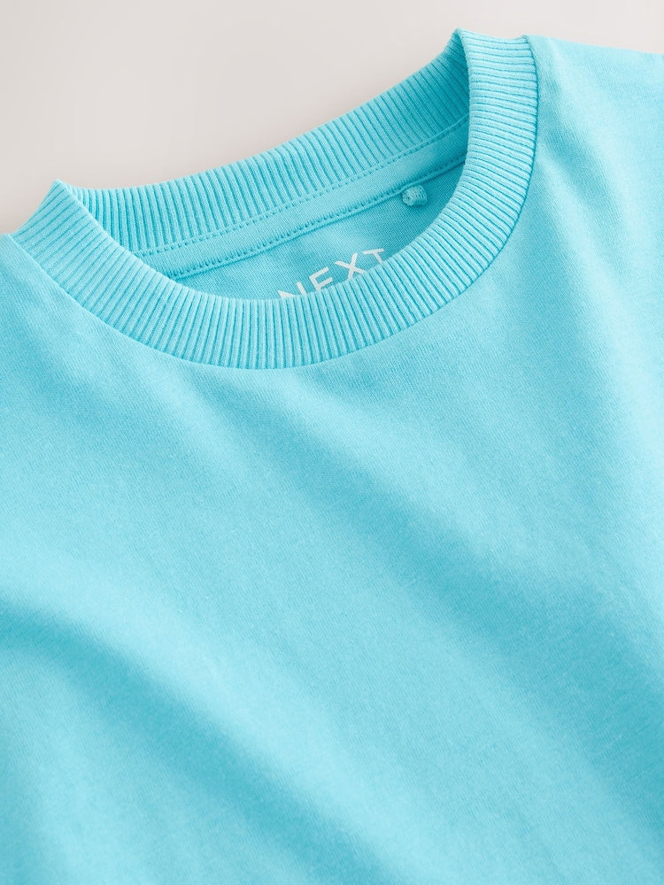 Bright Blue Short Sleeve Plain T-Shirt (3mths-7yrs) - Size 3-6 Months (62-68cm)