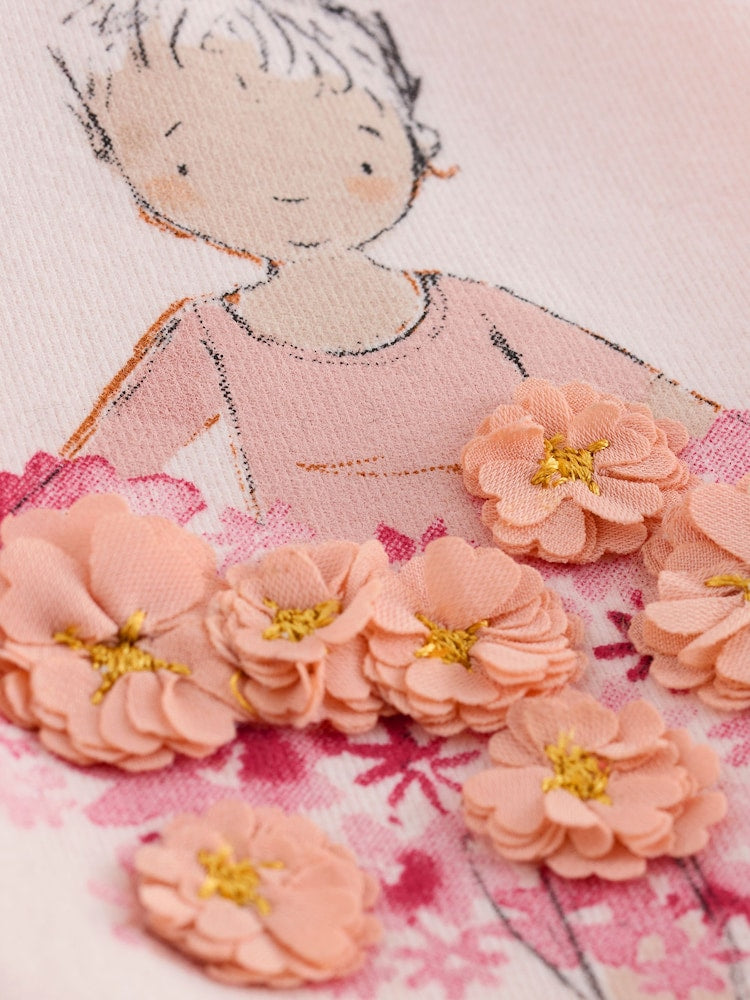 Pink Ballerina Embellished Leggings (3mths-7yrs)