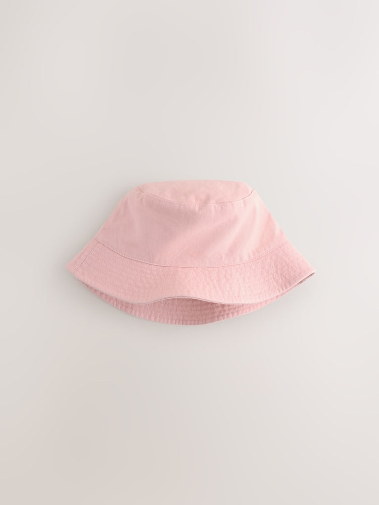 Pink Bucket Hat (3mths-16yrs) - Size 3-9 Months (62-74cm)