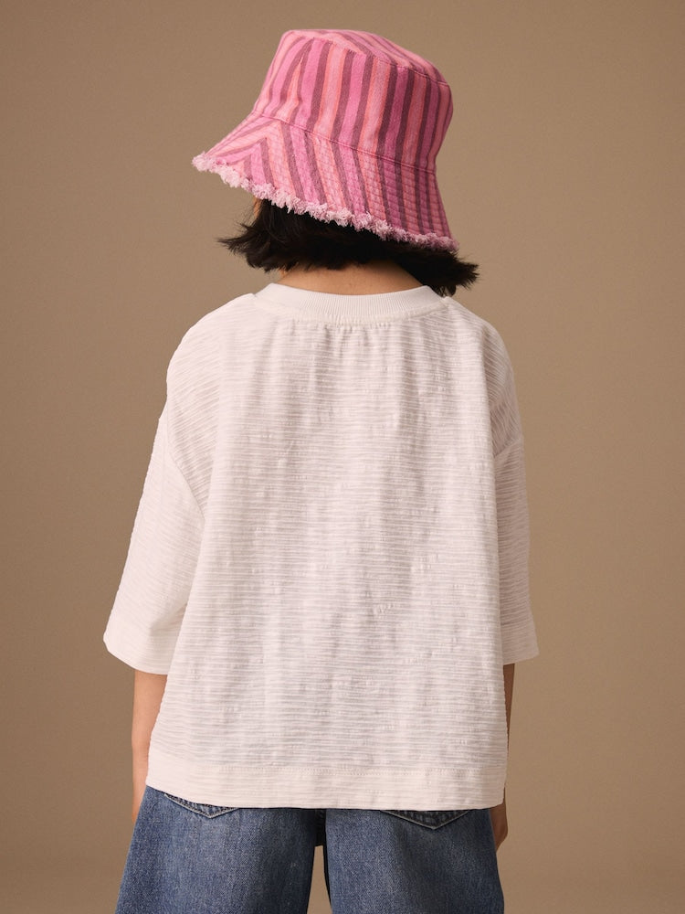 Stripe Pink Bucket Hat (3mths-16yrs)